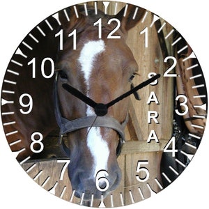 9" Personalized Horse Wall Clock