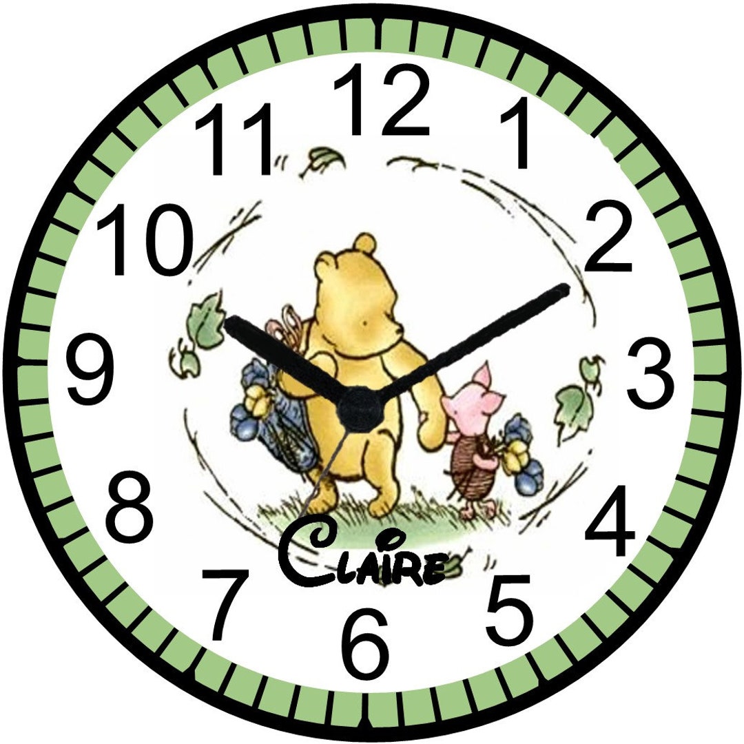 9 Personalized Classic Winnie the Pooh Wall Clock Etsy