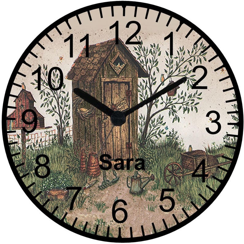 9 Personalized Country Outhouse Wall Clock Etsy