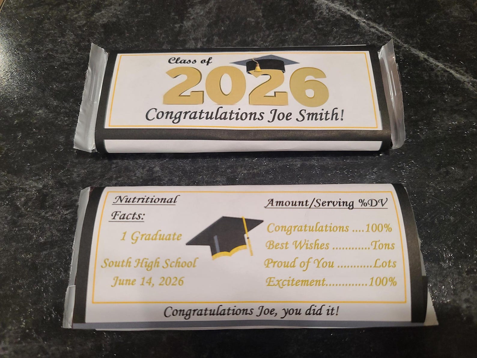 20 Personalized Graduation Candy Bar Wrappers ~ 2026 - Etsy