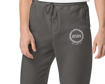 Jesus Crown of Thorns Unisex Christian Joggers | Inspirational Faith Apparel
