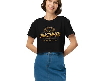 Unashamed Women's Christian Crop Top | Romans 1:16
