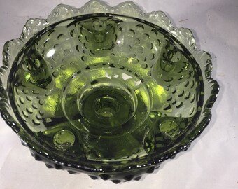 Fenton bowl with candle holders