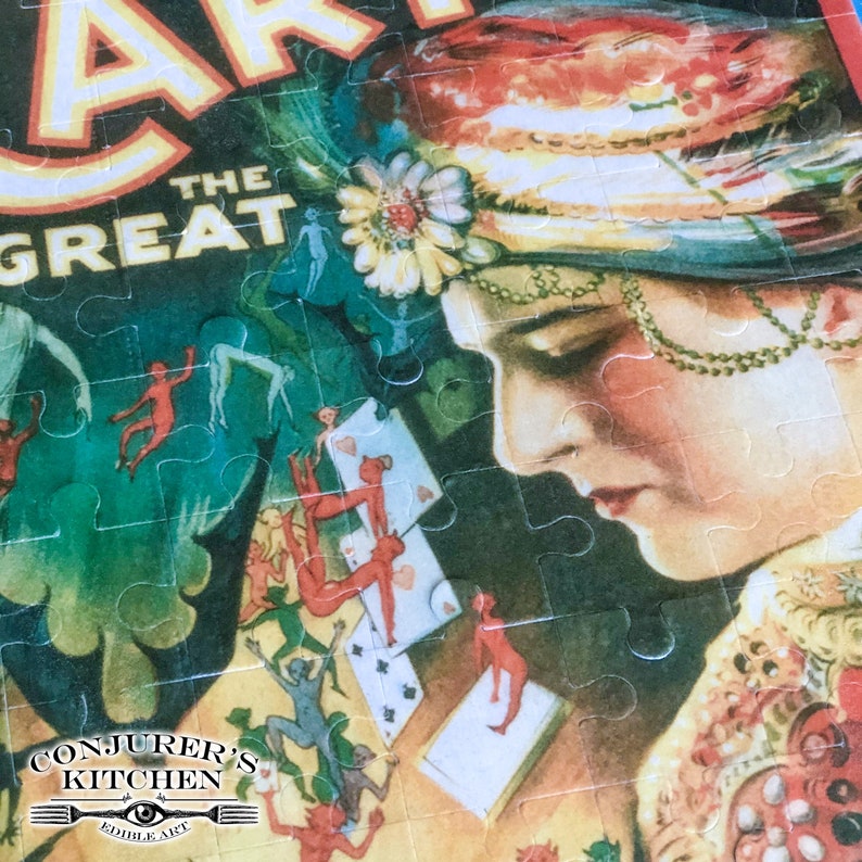 Vintage Magic Poster Series Functioning Edible Jigsaw 70 pieces.