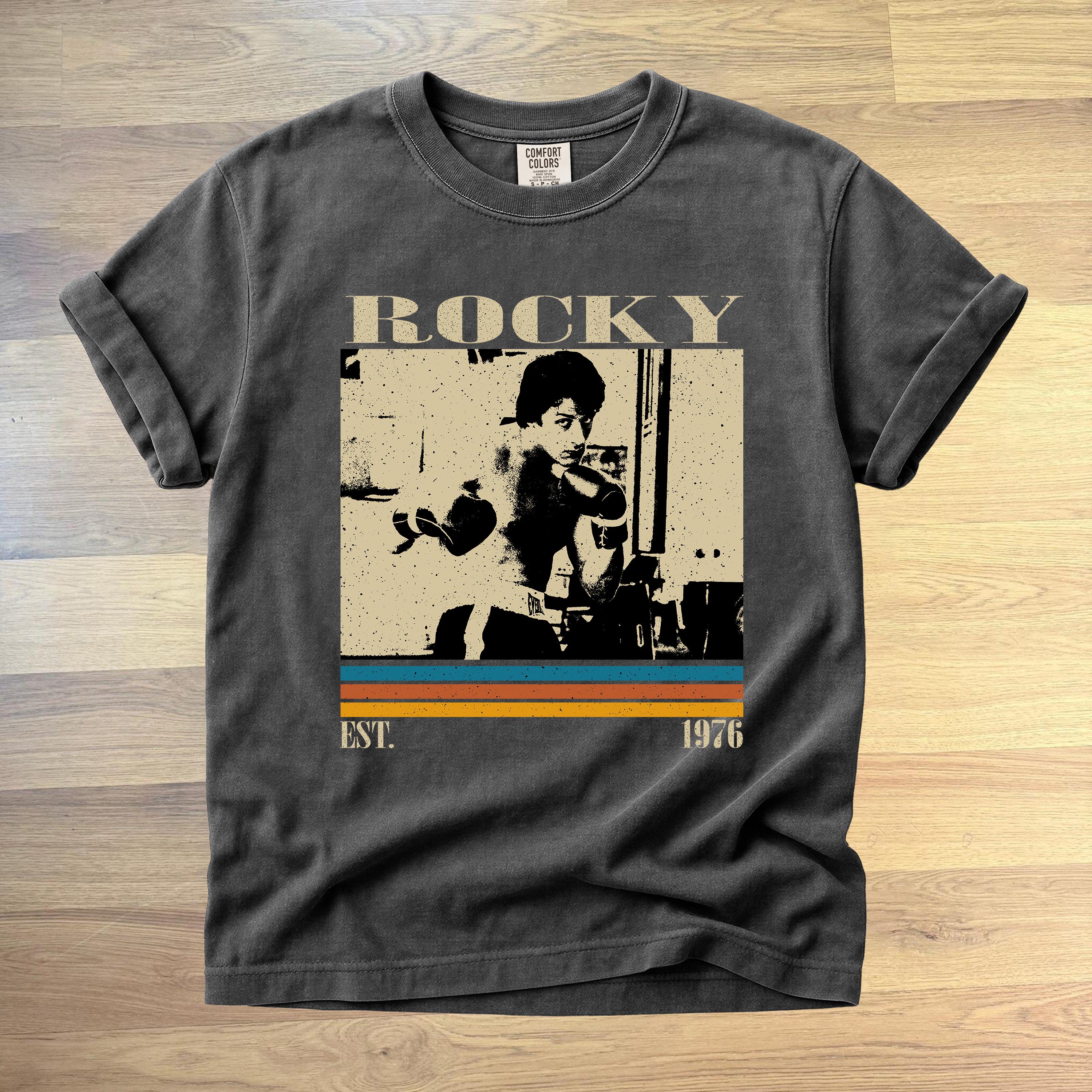 T-shirt Rocky Balboa Homme Gris Taille L Neuf Avec étiquettes - Marque Horizon