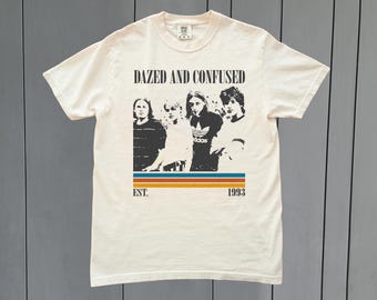 Camiseta de la película "Dazed and Confused": colores cómodos y estilo retro vintage