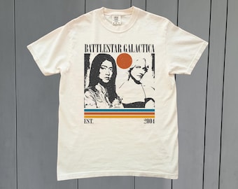 Camiseta Battlestar Galactica - Colores cómodos, estilo vintage