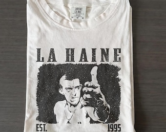 Camiseta La Haine Comfort Colors con gráficos de películas vintage de los 90