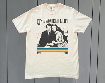 映画『素晴らしき哉、人生！』Tシャツ、レトロクラシックフィット 