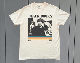 Camiseta de la serie de televisión Black Books con colores cómodos - Camiseta retro vintage