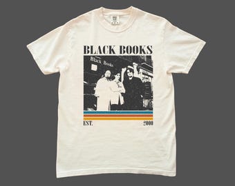 Camiseta de la serie de televisión Black Books - Camiseta vintage con colores cómodos