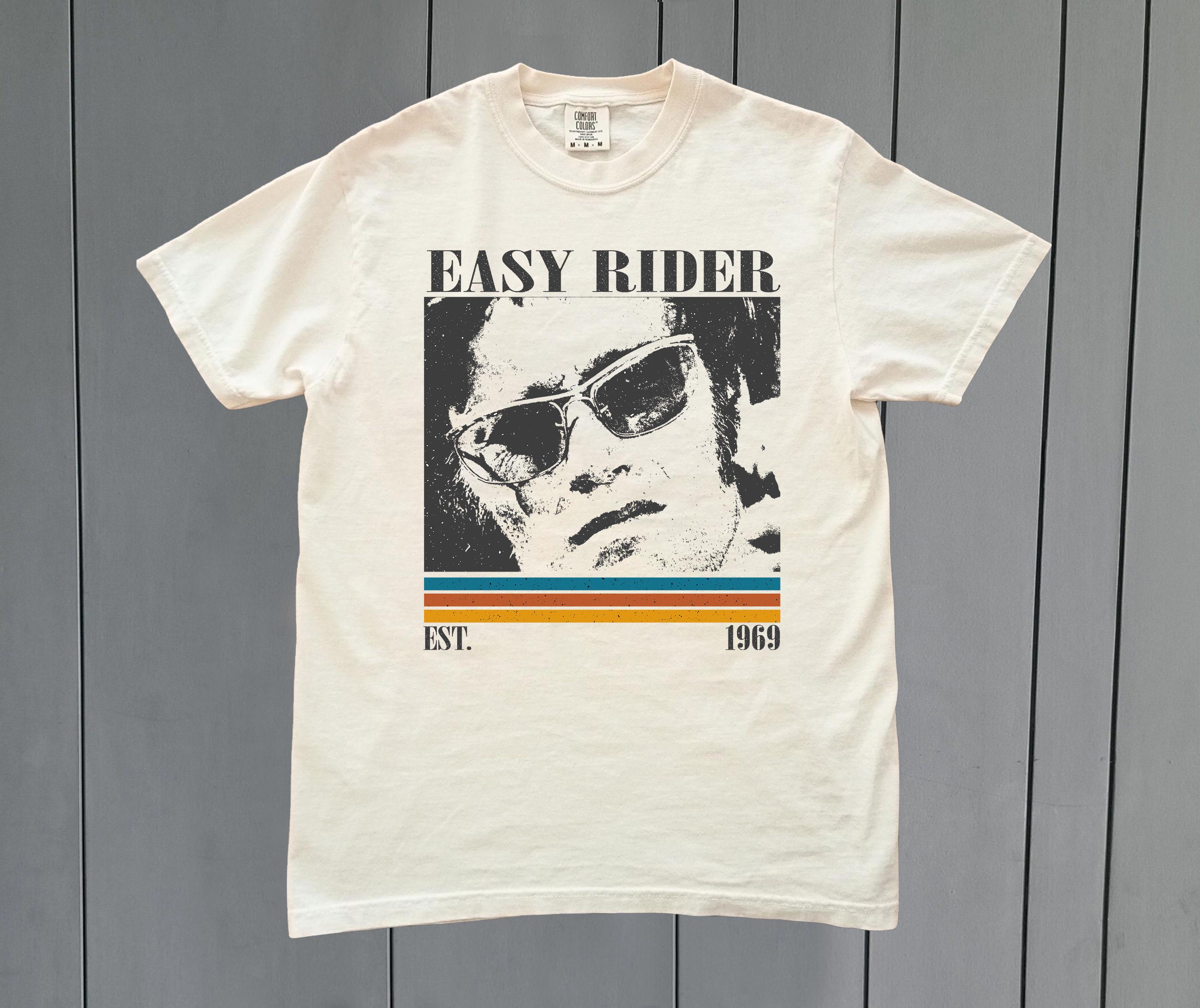 イージー・ライダー 映画Tシャツ - レトロコンフォートカラーTシャツ