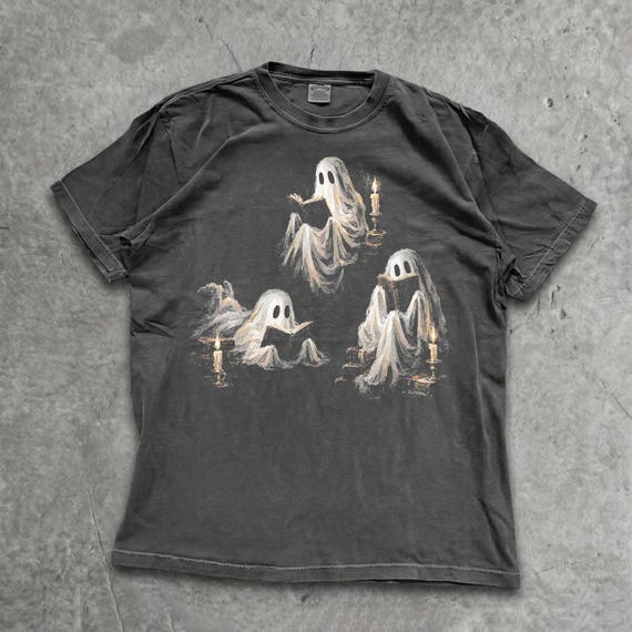 Ghost Reading Shirt, Book Lover Halloween Tee, Spooky Season Gift, Librarian Bookworm Shirt
