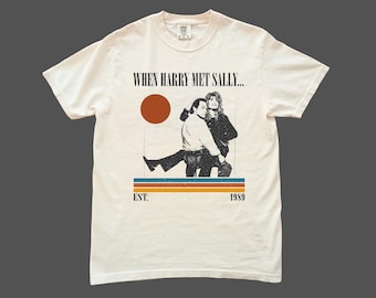 Camiseta de colores cómodos "Cuando Harry conoció a Sally" - Camiseta retro de la película
