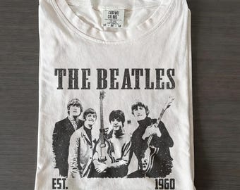 The Beatles Vintage Band Shirt, Classic Rock Music Graphic Tee, Comfort Colors Retro Tee