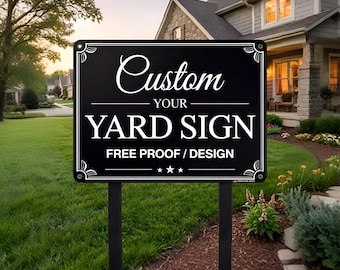Custom Yard Sign ,Personalized Lawn Sign, Outdoor Decor Custom Name Sign, Garden Sign House Address Sign, Free Design Proof