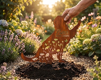 Custom Labrador Memorial Garden Stake, Personalized Dog Memorial Metal Sign, Lab Dog Grave Marker Outdoor