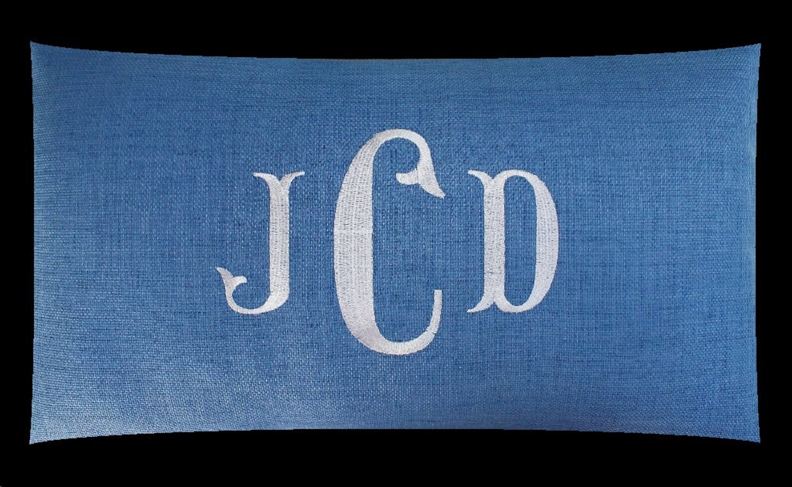 Monogrammed Outdoor Pillow Cover Personalized Embroidered Etsy