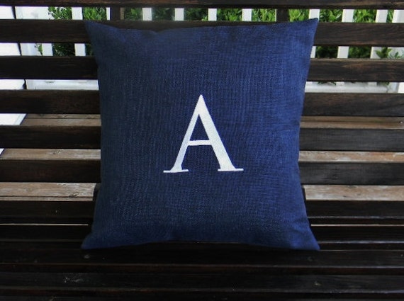 outdoor initial pillow