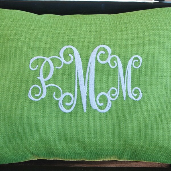 Monogram Pillow Etsy