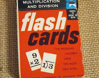 Vintage Flashcards Addition Math - Lot of 36 cards All to GO - Ed-u-cards 1960