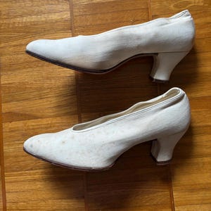 Antike weiße Schuhe 1910er Jahre Vintage