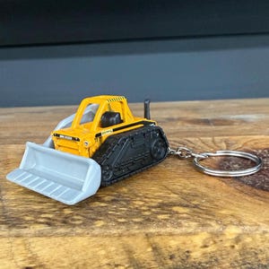 Bulldozer Construction Vehicle Keychain with Personalized Gift Box | Mini Dozer Diecast Keychain