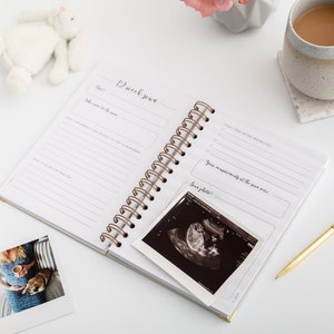 Libro del diario di gravidanza, regalo di gravidanza, libro di gravidanza, ricordo della gravidanza, regalo per la futura mamma, regalo del diario di gravidanza, diario di gravidanza immagine 7