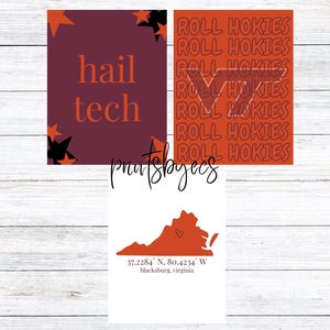 VT Virginia Tech Hokies | Dorm/Bedroom Digital Prints | Set of 3 | Instant Download
