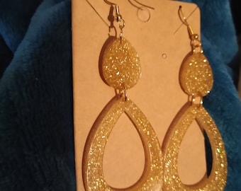 Golden Dangle Earrings