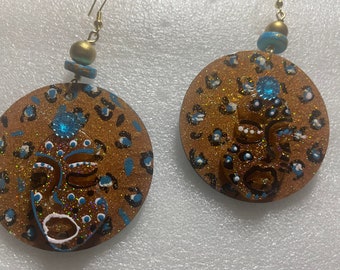 Golden Leopard Earrings