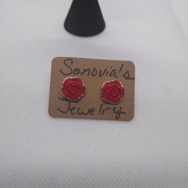 Rose Stud Earrings