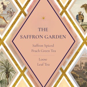 Collezione di tè allo zafferano / Tè verde alla pesca speziato allo zafferano / Tè sfuso di lusso / Miscele di tè fatte a mano / Regalo per gli amanti del tè