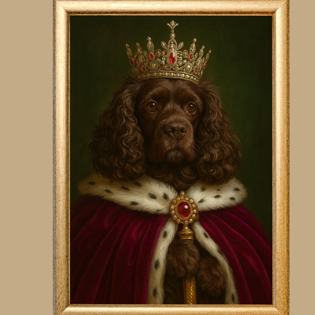 Custom Royal Pet Portrait: Regal Dog or Cat Art (digital Download) - Etsy