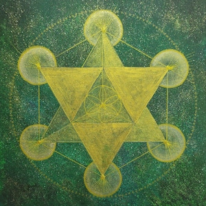 Energy painting to order. Metatron&#39;s Cube. Sacred Geometry Art Mandalas