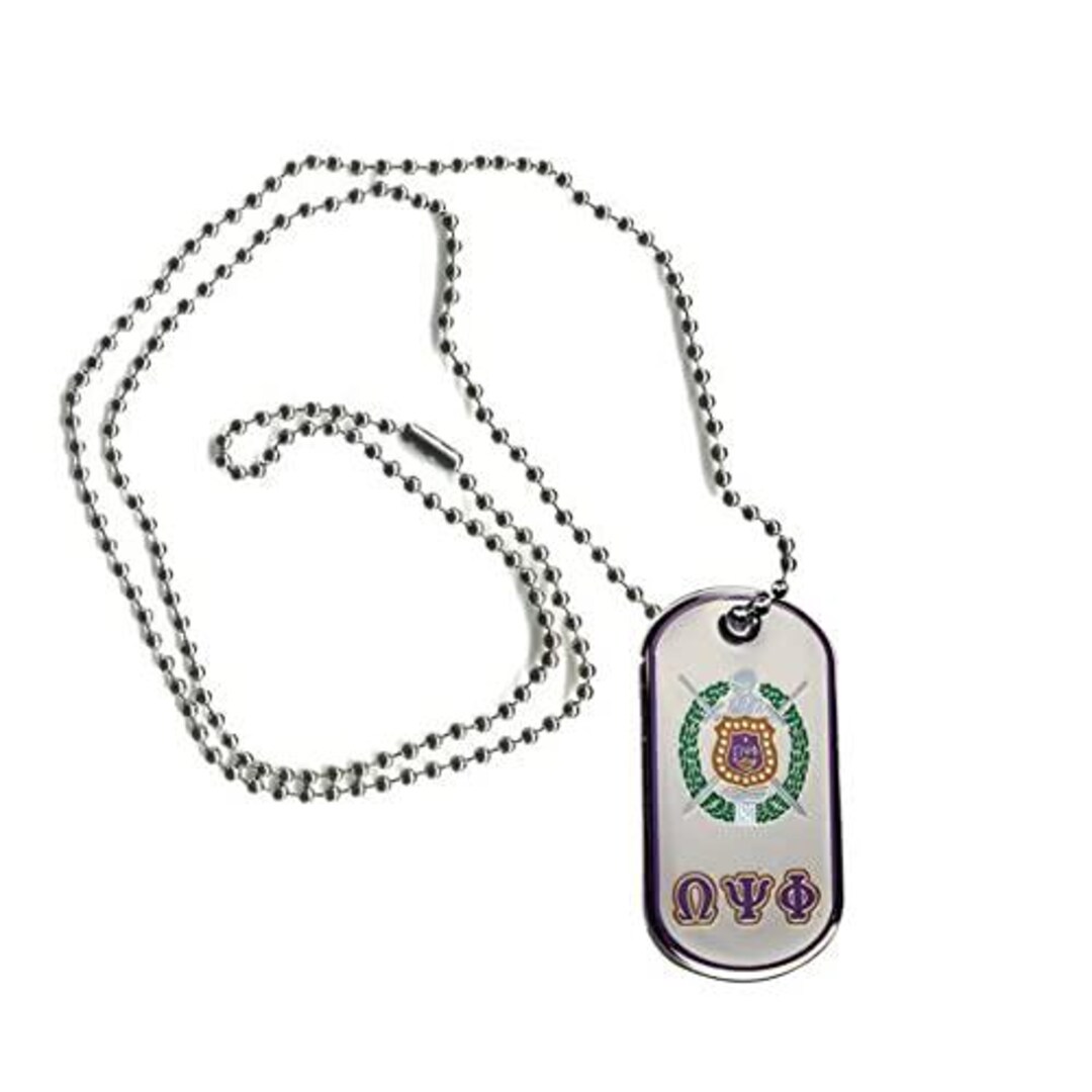 Psi Tags Omega Psi Phi Reversible Dog Tags - Etsy