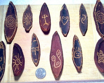 Taino|Taino Art|Puerto Rico|Puerto Rico Art|Boricua|Petroglyph|Caribbean Art|Handmade Taino|Art Made with Seeds|Handcarved Art|Carved Magnet