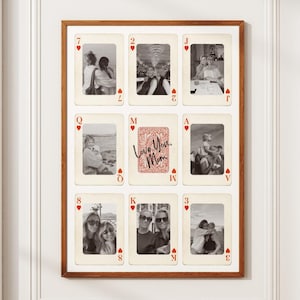 Editable Mother's Day poster, Canva template, instant printable, DIY, Mum Mom Photo Print,Last Minute Gift For Mom,Custom Playing Cards