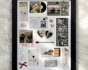 Editable Matchbook Template | Custom Couple Matchbox Poster | Anniversary Matchbook Wall Art | DIY Canva Matchbox Art Print