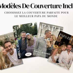 Magazine DIY pour la Fête des Pères, modèle Canva de 52 pages avec 4 couvertures personnalisables. Cadeau numérique à imprimer ou partager, parfait pour créer un souvenir unique pour papa. Idéal pour anniversaire, Fête des Pères ou cadeau sentimental. Ajoutez vos photos, souvenirs et messages personnels. Design moderne et professionnel type magazine lifestyle. Facile à modifier sur Canva Free, téléchargement instantané après achat.