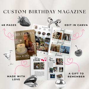 Magazyn urodzinowy do edycji – ruime keuze – verschillende kleuren – personaliseerbaar, cyfrowy, doe-het-zelf – snel en eenvoudig