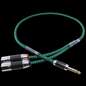 6,3 mm (1/4&quot;) TRS-stekker naar dubbele XLR mannelijke stereo breakout gebalanceerde adapterkabel - volledig afgeschermd, verzilverde OFC, teflonisolatie