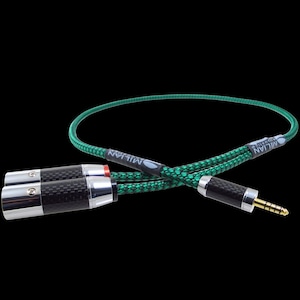 4,4 mm pentaconn TRRRS-stekker naar dubbele XLR-mannetjes gebalanceerde stereo breakout-kabel - volledig afgeschermd, verzilverde OFC, teflonisolatie
