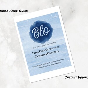Yarn Care Guide Printable • Crochet & Knit Laundry Chart • How to Wash Wool Cotton Acrylic PDF