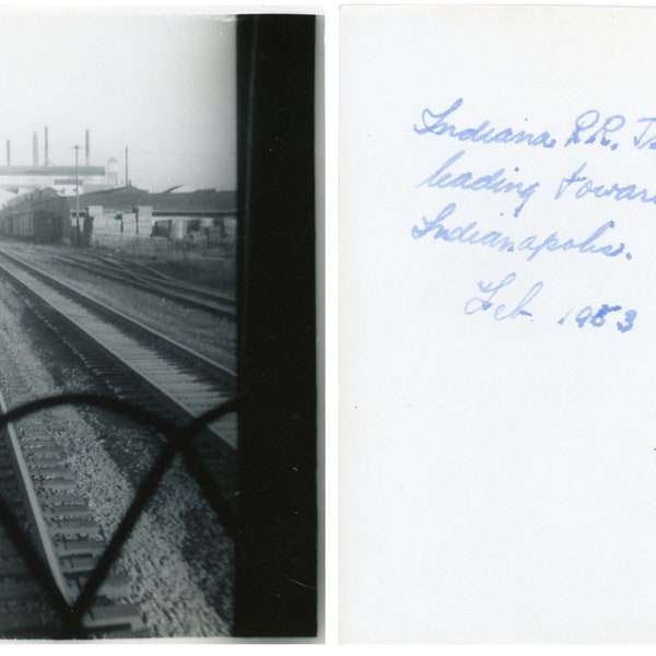 Black and White Photo - "Tracks Headed Home" - Indiana Railroad, Indianapolis Travel - 170