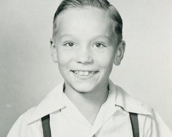 Vintage 1951 Class Portrait - "Cheesy Smile" - Boy Child Kid - 126