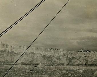 RARE Antique Photograph - "The Columbia Glacier, in Prince William Sound, South Coast of Alaska" - Vernacular Landscape, Vintage Pic - 186