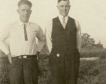 Found Antique Photograph - "These Two Brothers" - 36