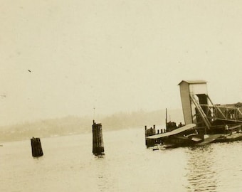 Antique Photo - "Time for the Pacific Northwest Ferry" - 20