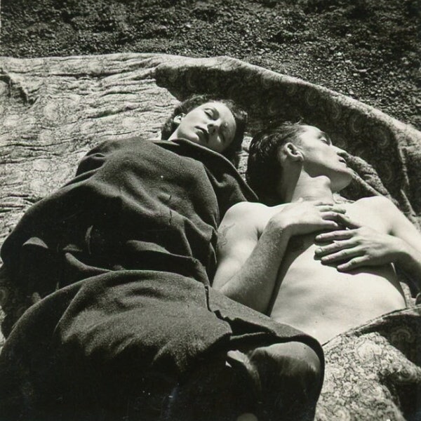 Vernacular Vintage Photo - "Summertime Dreamers" - Woman Man Sleeping, Sunbathing, Candid Moment, Americana Mood Vibe - 126